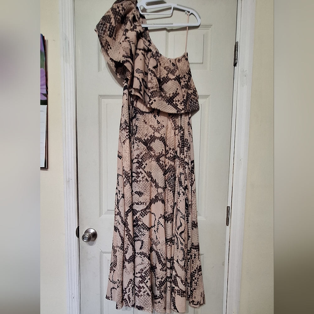 Solace London Snake Print Dress